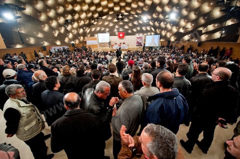 February 5: First major political rally of the Democratic Forum for Labor and Freedoms (FDTL) at the Tunis Convention Center. One of the founding members and Secretary General of the FDTL is Dr. Mustapha Ben Jaafar, a former founding member of the Movement of Socialist Democrats (MDS). Founder and former Secretary-General of the Union of University Hospital Physicians, affiliated with the General Union of Tunisian Workers (UGTT); Former vice president of the Tunisian League for Human Rights (LTDH), he is also a founding member of the National Council for Freedoms in Tunisia (CNLT).