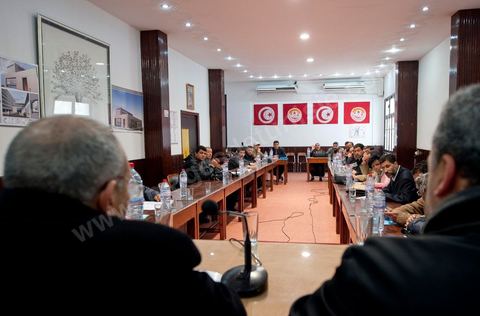 March 12, 2011: Meeting of the Administrative Committee of the National Secondary Education Union, chaired by Mr. Mouldi Jendoubi. Held at the UGTT (Tunisian General Labor Union) headquarters, located at Place Mohamed Ali in Tunis.