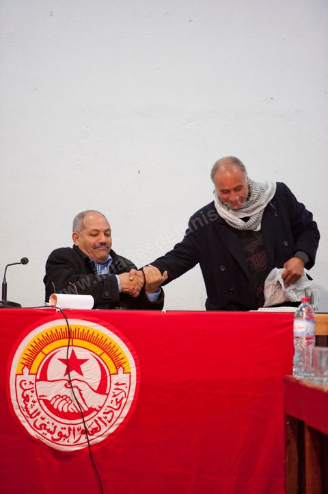 March 12, 2011: Meeting of the Administrative Committee of the National Secondary Education Union, chaired by Mr. Mouldi Jendoubi. Held at the UGTT (Tunisian General Labor Union) headquarters, located at Place Mohamed Ali in Tunis.