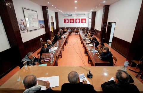 March 12, 2011: Meeting of the Administrative Committee of the National Secondary Education Union, chaired by Mr. Mouldi Jendoubi. Held at the UGTT (Tunisian General Labor Union) headquarters, located at Place Mohamed Ali in Tunis.