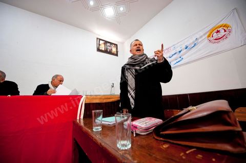 March 12, 2011: Meeting of the Administrative Committee of the National Secondary Education Union, chaired by Mr. Mouldi Jendoubi. Held at the UGTT (Tunisian General Labor Union) headquarters, located at Place Mohamed Ali in Tunis.