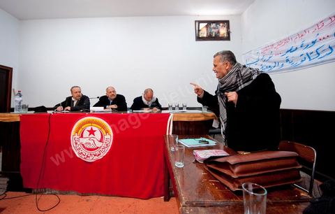 March 12, 2011: Meeting of the Administrative Committee of the National Secondary Education Union, chaired by Mr. Mouldi Jendoubi. Held at the UGTT (Tunisian General Labor Union) headquarters, located at Place Mohamed Ali in Tunis.