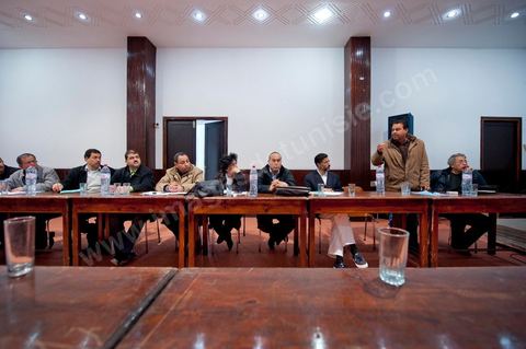 March 12, 2011: Meeting of the Administrative Committee of the National Secondary Education Union, chaired by Mr. Mouldi Jendoubi. Held at the UGTT (Tunisian General Labor Union) headquarters, located at Place Mohamed Ali in Tunis.