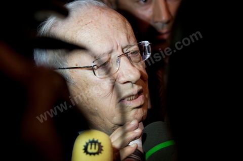 M. Béji Caïd Essebsi, premier Ministre tunisien du gouvernement de Transition au Séminaire organisé en Tunisie par la FIDH, Fédération Internationnale des ligues des Droits de l'Homme, sur la transition démocratique en Tunisie. les 17 au 19 mars 2011.