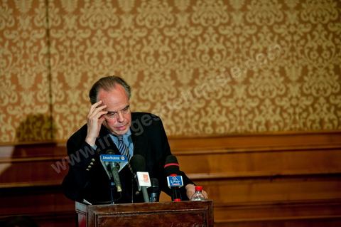 3 avril 2011 : Conférence de presse de Frédéric Mitterrand, Ministre de la Culture et de la Communication,  lors de sa première visite de travail en Tunisie après la Révolution tunisienne