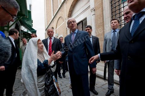 January 20, 2011: Alain Juppé visits the medina of Tunis during the visit to Tunisia by Mr. Alain Juppé, French Minister of Foreign Affairs.