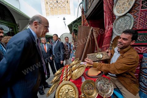 January 20, 2011: Alain Juppé visits the medina of Tunis during the visit to Tunisia by Mr. Alain Juppé, French Minister of Foreign Affairs.