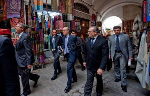 January 20, 2011: Alain Juppé visits the medina of Tunis during the visit to Tunisia by Mr. Alain Juppé, French Minister of Foreign Affairs.