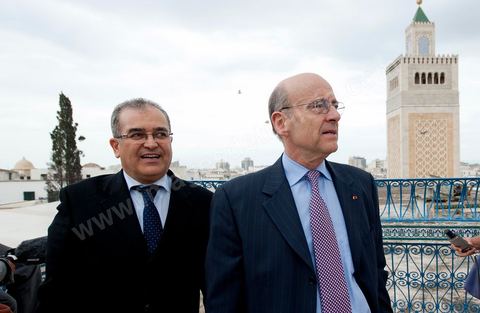 January 20, 2011: Alain Juppé visits the medina of Tunis during the visit to Tunisia by Mr. Alain Juppé, French Minister of Foreign Affairs.