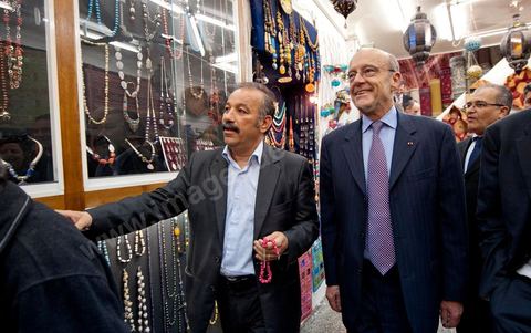 January 20, 2011: Alain Juppé visits the medina of Tunis during the visit to Tunisia by Mr. Alain Juppé, French Minister of Foreign Affairs.