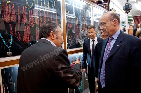 January 20, 2011: Alain Juppé visits the medina of Tunis during the visit to Tunisia by Mr. Alain Juppé, French Minister of Foreign Affairs.