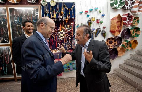 January 20, 2011: Alain Juppé visits the medina of Tunis during the visit to Tunisia by Mr. Alain Juppé, French Minister of Foreign Affairs.