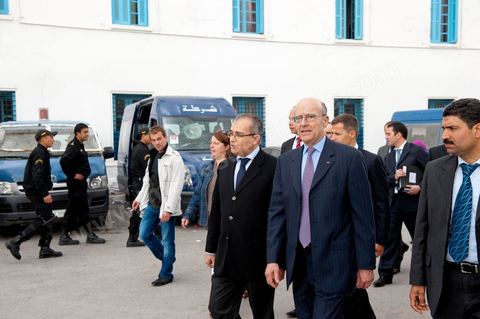 January 20, 2011: Alain Juppé visits the medina of Tunis during the visit to Tunisia by Mr. Alain Juppé, French Minister of Foreign Affairs.