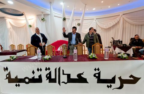 23 avril 2011 : Arrivée de Ali Lariedh au Meeting d'Ennahdha dans une salle des fêtes du Kram organisé par la section locale du Kram du parti. Meeting avec la présence et l'intervention de Ali Lariedh, Président du Bureau Executif du parti Ennahdha