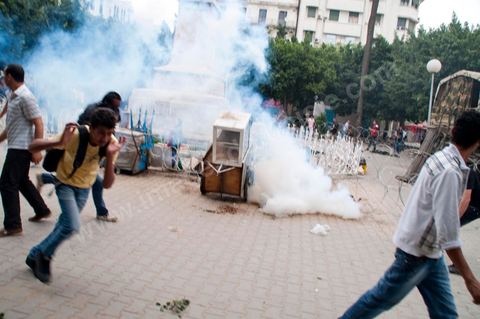 May 7, 2011: Clashes broke out between protesters and police near the main train station in Tunis, on Barcelona Square, with the army attempting to calm both sides. Police fired tear gas and warning shots at the protesters.