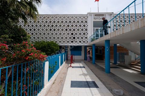 May 18, 2011: The municipal police station in Sidi Bouzid, where Fadia Hamdi worked—the police officer who confiscated Mohamed Bouazizi’s fruit and vegetables on December 17, 2010, triggering his self-immolation and the protests that would ultimately lead to the fall of the Ben Ali regime.