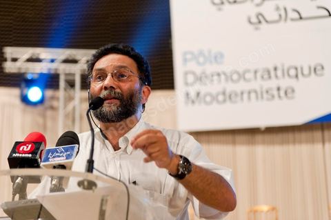 18 juin 2011 : Riadh Ben Fadhl. Le Pôle Démocratique Moderniste organise sa première manifestation au Palais des Congrès à  Tunis. Cette manifestation vise d’une part à faire connaitre les principes et les objectifs du pôle et d’autre part donnera l’occasion aux partis et initiatives, membres du pôle, d’intervenir au cours de ce meeting.Cette manifestation s’inscrit dans le cadre de la participation du Pôle Démocratique Moderniste aux élections de l’Assemblée Constituante pour laquelle le pôle présentera des listes communes ayant pour objectif d’élaborer une constitution démocratique moderniste.Mouvement Ettajdid, Le Parti Socialiste de Gauche, Le Parti du Travail Patriotique et Démocratique, Le Mouvement des Patriotes Démocrates, L’Alliance Républicaine, Le Parti Avant-Garde Arabe Démocratique, Le Mouvement de la Citoyenneté et de la Justice, La Voix du Centre.