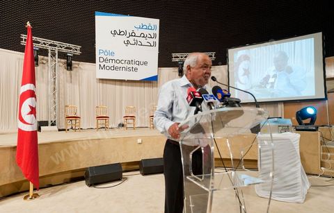 18 juin 2011 : Imed Brahim, leader du parti Ettajdid. Le Pôle Démocratique Moderniste organise sa première manifestation au Palais des Congrès à  Tunis. Cette manifestation vise d’une part à faire connaitre les principes et les objectifs du pôle et d’autre part donnera l’occasion aux partis et initiatives, membres du pôle, d’intervenir au cours de ce meeting. Cette manifestation s’inscrit dans le cadre de la participation du Pôle Démocratique Moderniste aux élections de l’Assemblée Constituante pour laquelle le pôle présentera des listes communes ayant pour objectif d’élaborer une constitution démocratique moderniste.Mouvement Ettajdid, Le Parti Socialiste de Gauche, Le Parti du Travail Patriotique et Démocratique, Le Mouvement des Patriotes Démocrates, L’Alliance Républicaine, Le Parti Avant-Garde Arabe Démocratique, Le Mouvement de la Citoyenneté et de la Justice, La Voix du Centre.