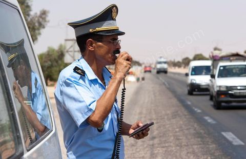 Checkpoint on the road from Medenine toward Djerba and the Libyan border 