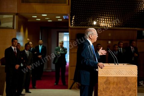 August 18: Address by the Tunisian interim Prime Minister, Mr. Béji Caïd Essebsi, at the Tunis Convention Center. Tunisian Prime Minister Béji Caïd Essebsi assured the nation on Thursday that his government was doing “the impossible” to successfully complete the transition and lead the country to elections, in a speech to the nation delivered at the Tunis Convention Center.“We have done the impossible,” Mr. Caïd Essebsi declared in a 40-minute speech—delivered in the form of a plea—before some 250 political figures and representatives of civil society.“The government is fulfilling its responsibilities despite the difficulties,” added the Prime Minister, referring to a “very difficult” economic and social situation and affirming that he hears “the people’s demands.”“Our fundamental goal is to hold the Constituent Assembly election on October 23 and to organize a free and transparent vote. If we do not succeed, our government will have failed, and the revolution will have failed,” declared the prime minister, who faces growing opposition.Mr. Caïd Essebsi’s transitional government has been leading the country since late February, following the fall of President Zine el Abidine Ben Ali’s regime, which was ousted from power on January 14 by a popular uprising.