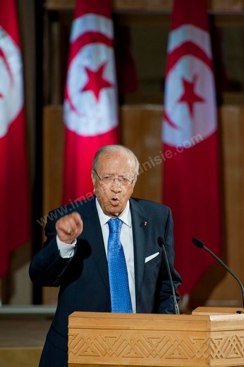 August 18: Address by the Tunisian interim Prime Minister, Mr. Béji Caïd Essebsi, at the Tunis Convention Center. Tunisian Prime Minister Béji Caïd Essebsi assured the nation on Thursday that his government was doing “the impossible” to successfully complete the transition and lead the country to elections, in a speech to the nation delivered at the Tunis Convention Center.“We have done the impossible,” Mr. Caïd Essebsi declared in a 40-minute speech—delivered in the form of a plea—before some 250 political figures and representatives of civil society.“The government is fulfilling its responsibilities despite the difficulties,” added the Prime Minister, referring to a “very difficult” economic and social situation and affirming that he hears “the people’s demands.”“Our fundamental goal is to hold the Constituent Assembly election on October 23 and to organize a free and transparent vote. If we do not succeed, our government will have failed, and the revolution will have failed,” declared the prime minister, who faces growing opposition.Mr. Caïd Essebsi’s transitional government has been leading the country since late February, following the fall of President Zine el Abidine Ben Ali’s regime, which was ousted from power on January 14 by a popular uprising.