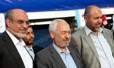 October 1, 2011, in Sidi Bouzid: A large rally organized by the Ennahdha Party to mark the first day of the campaign for the Constituent Assembly election on October 23. The Islamist Ennahdha Party chose Sidi Bouzid—the symbolic city of the revolution—as the site for its first campaign rally, attended by party leader Rached Ghannouchi, members of the party’s Executive Bureau, and several candidates from various regions across the country.