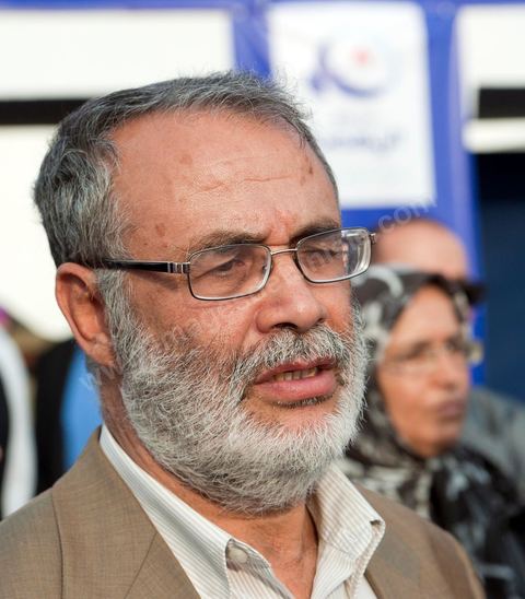 October 1, 2011, in Sidi Bouzid: A large rally organized by the Ennahdha Party to mark the first day of the campaign for the Constituent Assembly election on October 23. The Islamist Ennahdha Party chose Sidi Bouzid—the symbolic city of the revolution—as the site for its first campaign rally, attended by party leader Rached Ghannouchi, members of the party’s Executive Bureau, and several candidates from various regions across the country.