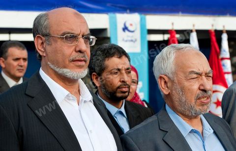 October 1, 2011, in Sidi Bouzid: A large rally organized by the Ennahdha Party to mark the first day of the campaign for the Constituent Assembly election on October 23. The Islamist Ennahdha Party chose Sidi Bouzid—the symbolic city of the revolution—as the site for its first campaign rally, attended by party leader Rached Ghannouchi, members of the party’s Executive Bureau, and several candidates from various regions across the country.