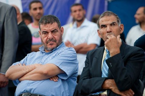 October 1, 2011, in Sidi Bouzid: A large rally organized by the Ennahdha Party to mark the first day of the campaign for the Constituent Assembly election on October 23. The Islamist Ennahdha Party chose Sidi Bouzid—the symbolic city of the revolution—as the site for its first campaign rally, attended by party leader Rached Ghannouchi, members of the party’s Executive Bureau, and several candidates from various regions across the country.