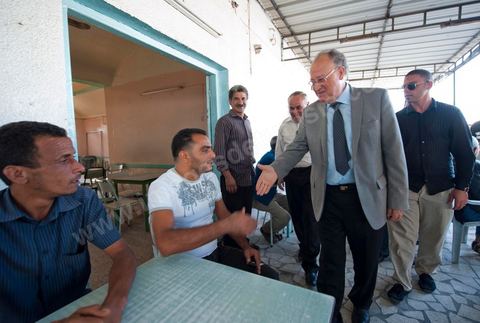Mustapha Ben Jaafar en campagne à Bou Argoub au Cap Bon pour la liste Nabeul de Ettakatol, rencontres avec les citoyens