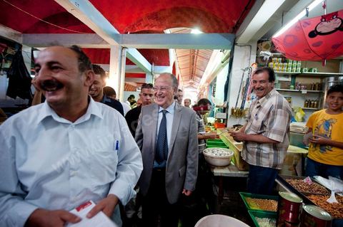 Mustapha Ben Jaafar campaigns in Grombalia, Cap Bon, for Ettakatol’s Nabeul slate; meets with citizens