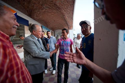 Mustapha Ben Jaafar campaigns in Grombalia, Cap Bon, for Ettakatol’s Nabeul slate; meets with citizens