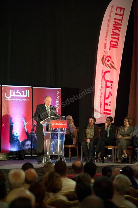 16 octobre : meeting Ettakatol à Tunis avec Mustapha Ben Jaafar scerétaire général du Parti.