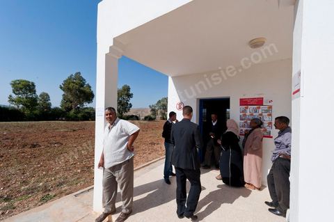 Bureau de vote à Ghenjana, un hameau sur la route entre le Kef et Jendouba