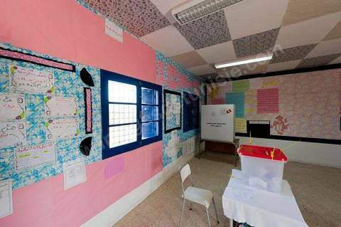 Bureau de vote à Ghenjana, un hameau sur la route entre le Kef et Jendouba