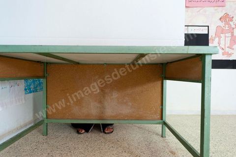 Bureau de vote à Ghenjana, un hameau sur la route entre le Kef et Jendouba