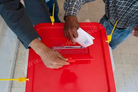 Bureau de vote à Mutoul sur la route entre Le Kef et Jendouba