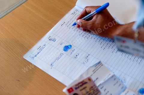 Bureau de vote à Mutoul sur la route entre Le Kef et Jendouba