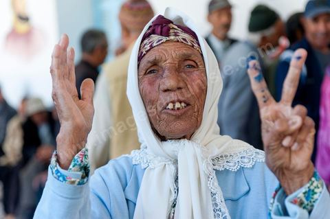 Bureau de vote à Mutoul sur la route entre Le Kef et Jendouba