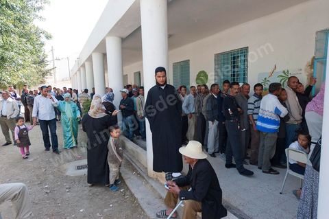 Bureau de vote au centre ville de Jendouba