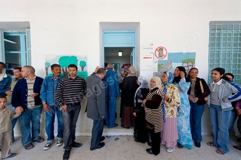 Bureau de vote au centre ville de Jendouba