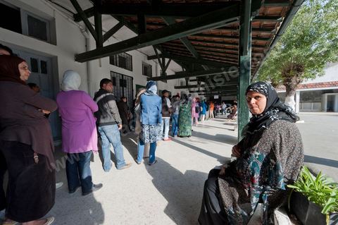 Bureau de vote au centre ville de Béja