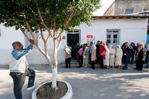 Bureau de vote au centre ville de Béja