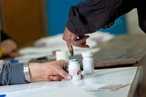 Bureau de vote au centre ville de Béja