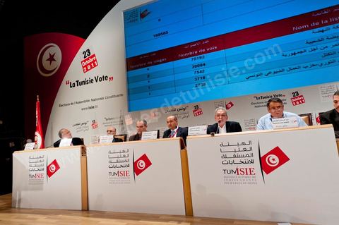 26 octobre : Conférence de Presse de l'ISIE proclamation des résultats partiels