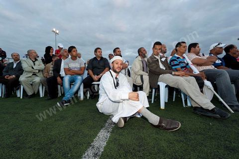 Meeting de cloture du parti Ennahdha à Ben Arous dans le stade de foot en présence du président Rached Ghannouchi