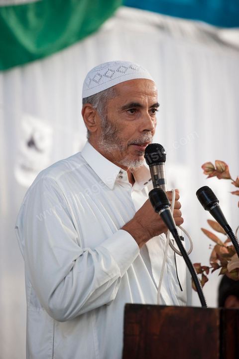 October 8: Sadok Chourou at an Ennahdha neighborhood rally at the Megrine gymnasium during the first week of the election campaign for the Constituent Assembly. Presentation of the Ben Arous candidate list. 