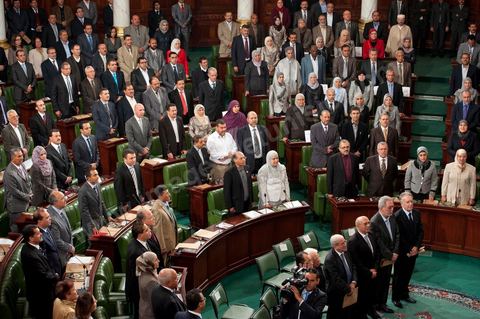 November 22, 2011: First meeting of the Constituent Assembly elected on October 23, with the first session attended by the 217 elected deputies, members of Beji Caïd Essebsi’s outgoing government, and the outgoing President of the Republic, Mr. Foued Mbazaa. 