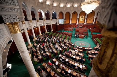November 22, 2011: First meeting of the Constituent Assembly elected on October 23; during the second session, the only attendees were the elected representatives, with Mr. Hamadi Jebali, the future prime minister, and Moncef Marzouki, the future president of the Republic, seated side by side in the front row.