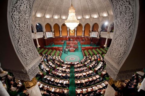 November 22, 2011: First meeting of the Constituent Assembly elected on October 23; during the second session, the only attendees were the elected representatives, with Mr. Hamadi Jebali, the future prime minister, and Moncef Marzouki, the future president of the Republic, seated side by side in the front row.